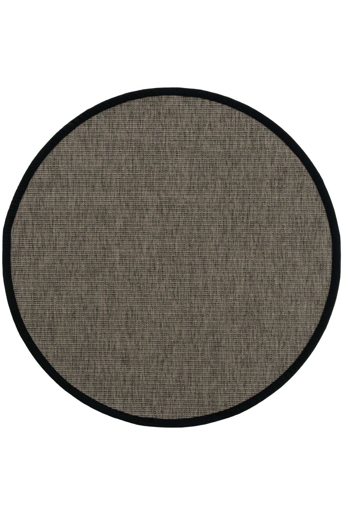 Prag Keten Bordürlü Yuvarlak Sisal Halı | Sisalart