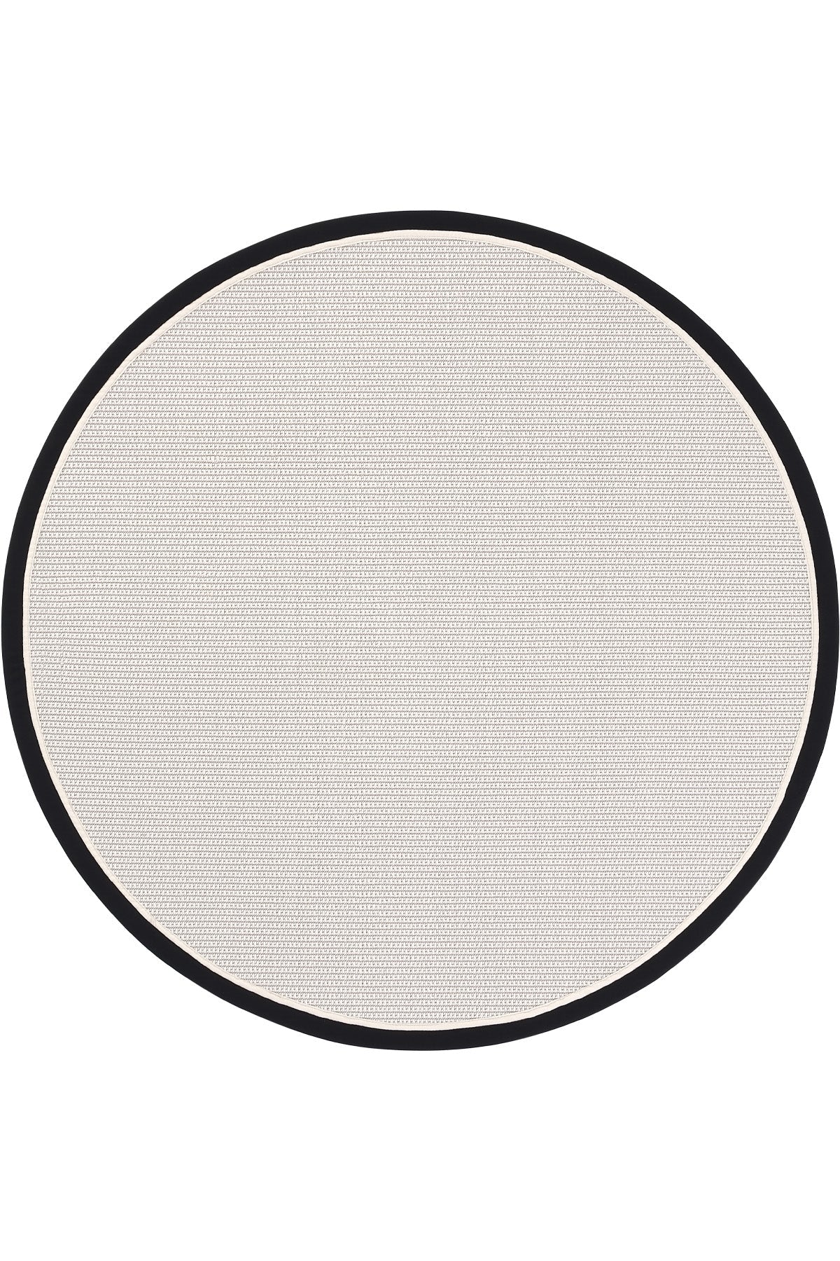 Riga Keten Çift Bordür Yuvarlak Sisal Halı | Sisalart