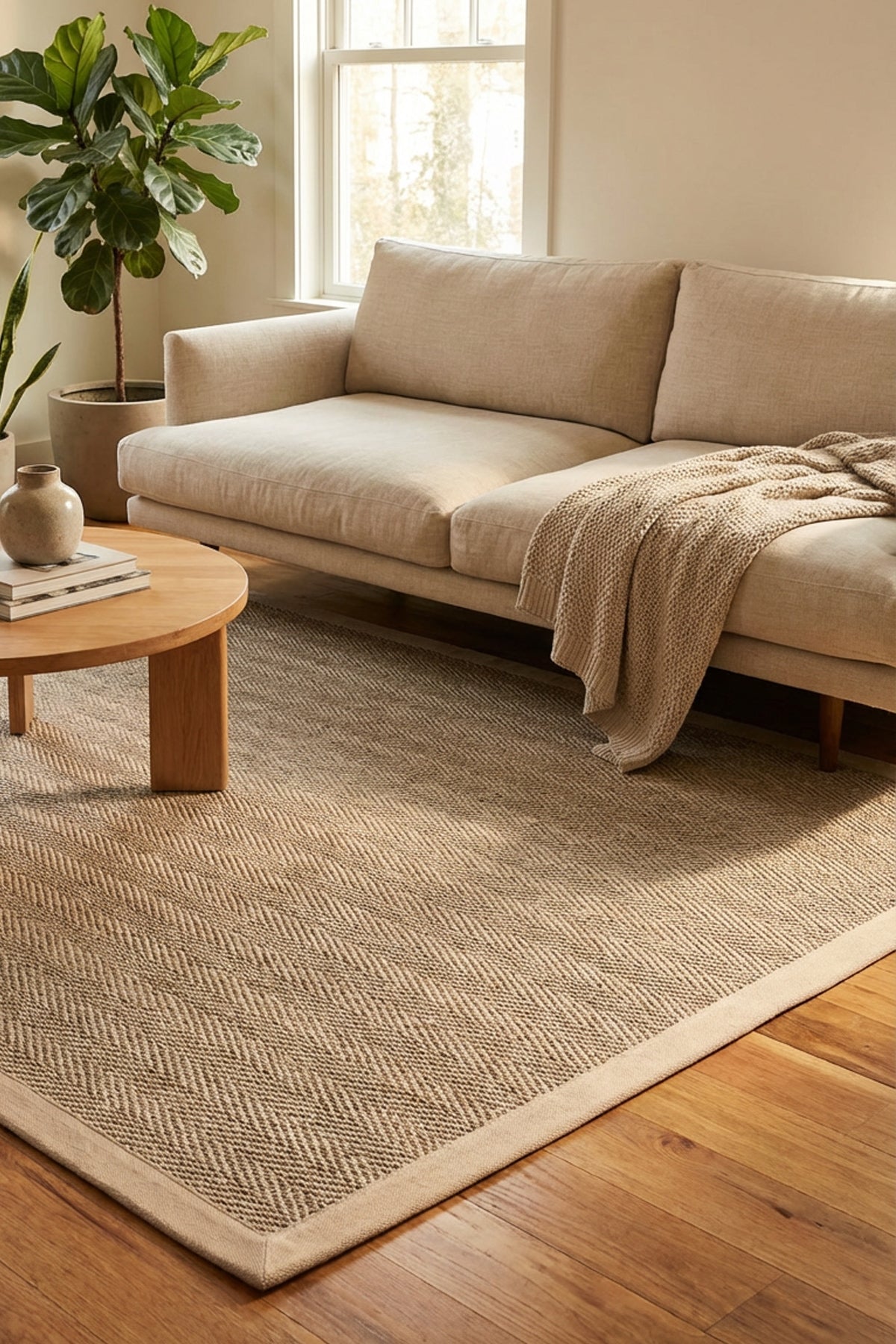 Sydney Keten Bordürlü Sisal Halı | Sisalart — 3