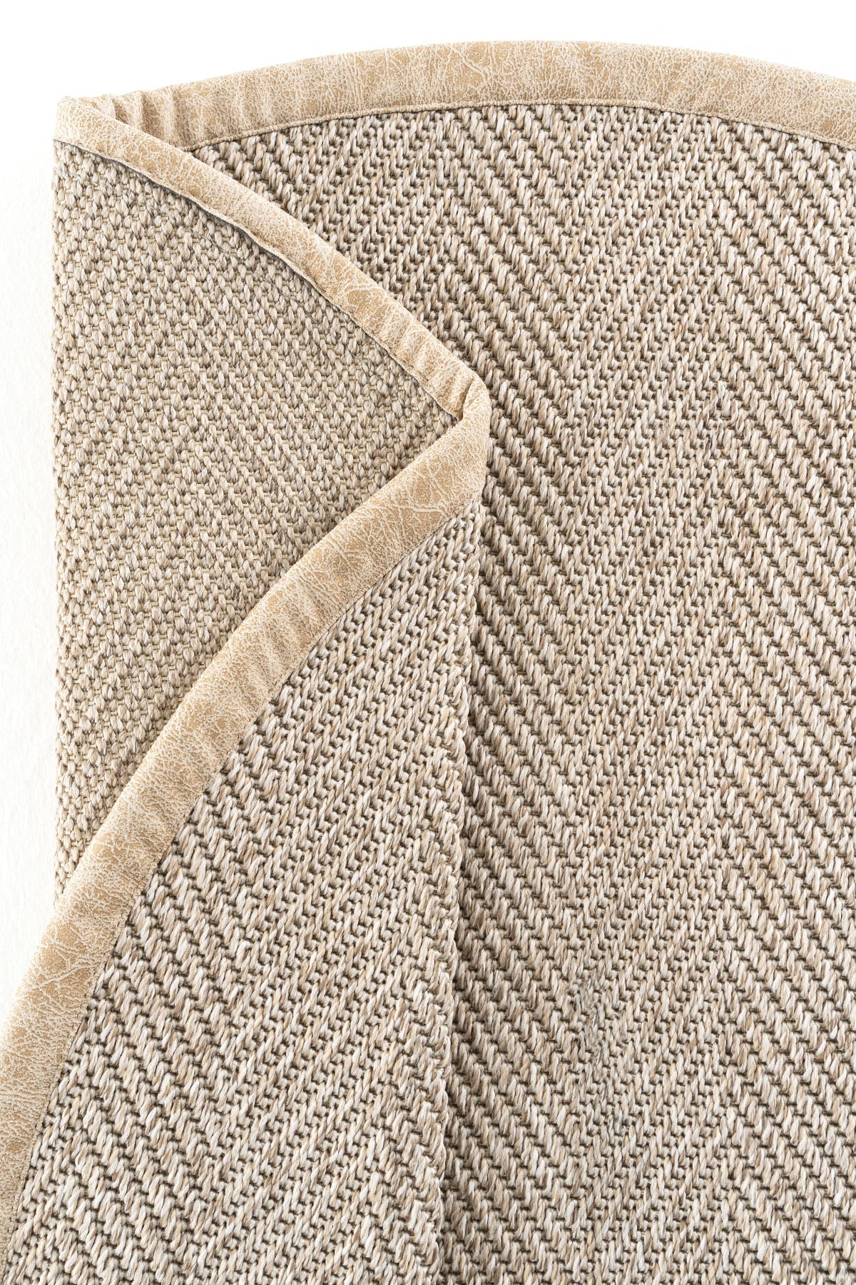 Sydney Deri Bordür Yuvarlak Sisal Halı | Sisalart — 5