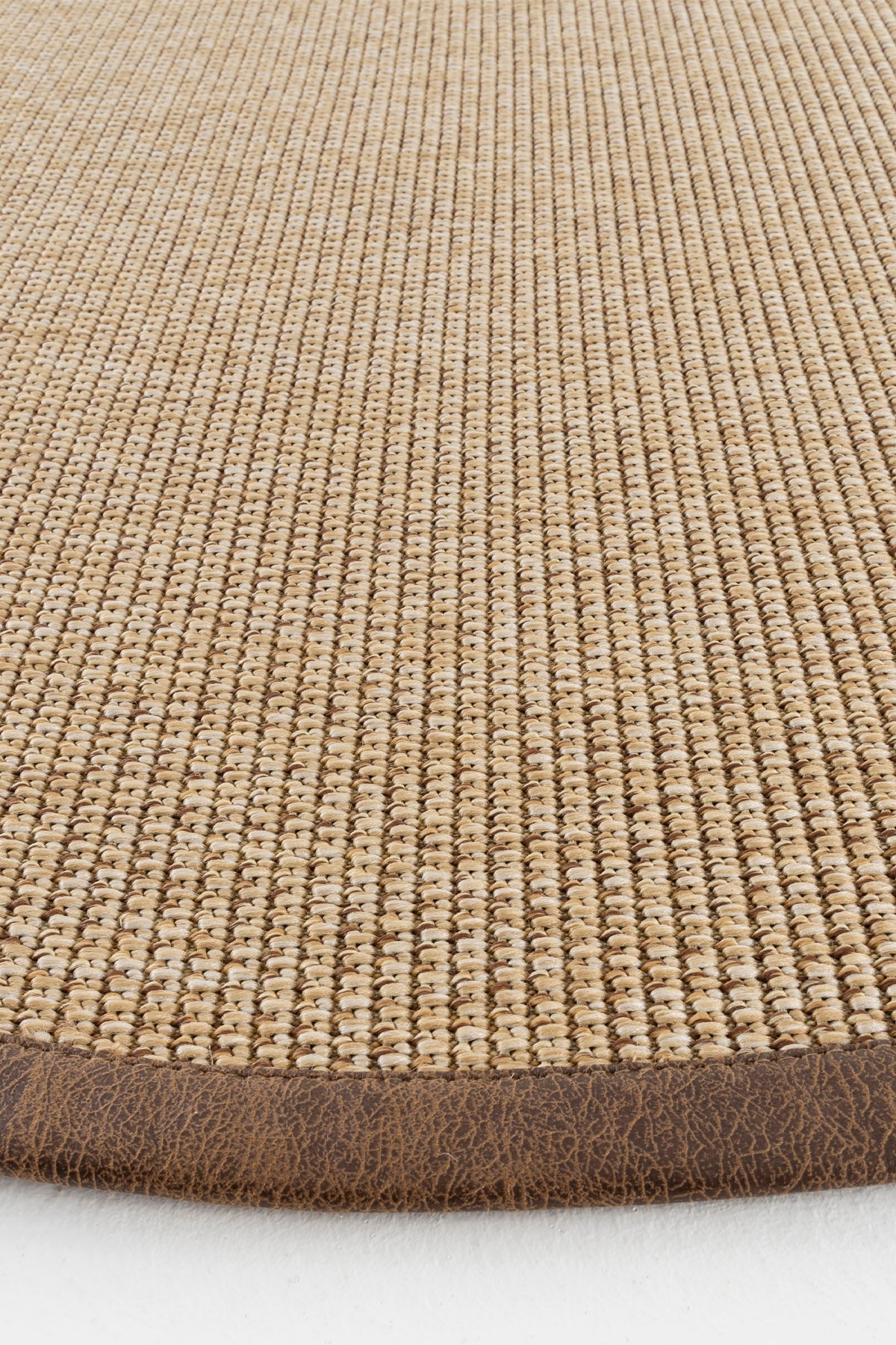 Toronto Deri Bordürlü Yuvarlak Sisal Halı | Sisalart — 4