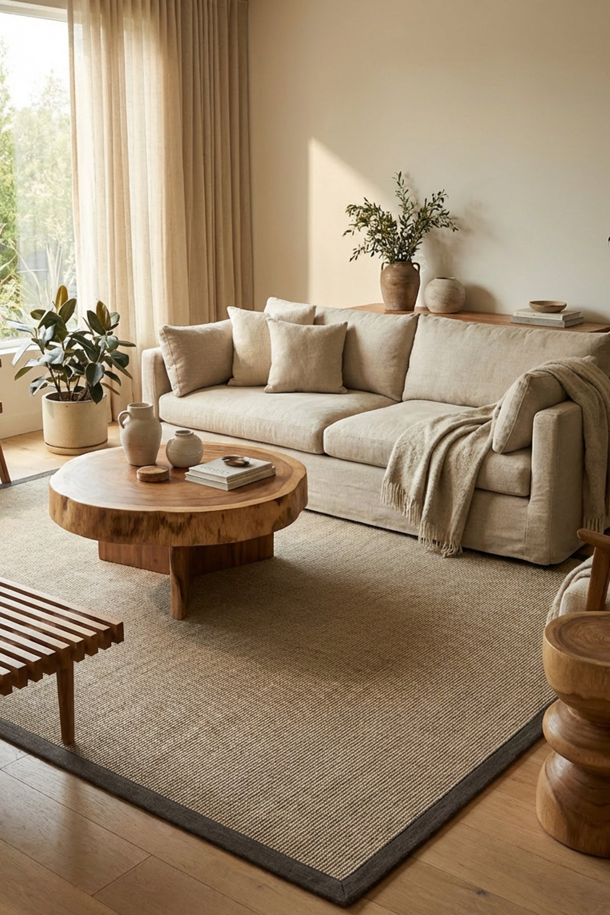 Toronto Keten Bordürlü Sisal Halı | Sisalart ikinci görsel