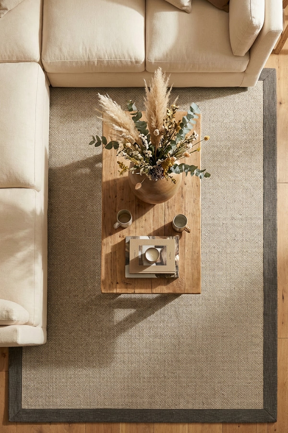 Toronto Keten Bordürlü Sisal Halı | Sisalart — 3